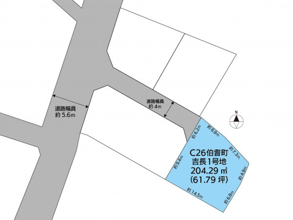 西伯郡伯耆町、土地の間取り画像です