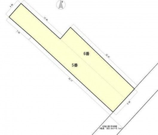 米子市道笑町、土地の間取り画像です
