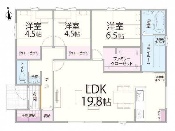 出雲市古志町、土地の建築プラン例画像です