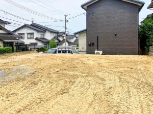 松江市古志原、土地の前面道路を含む現地写真画像です
