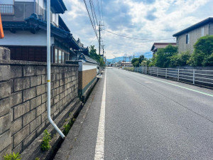 米子市熊党、土地の前面道路を含む現地写真画像です