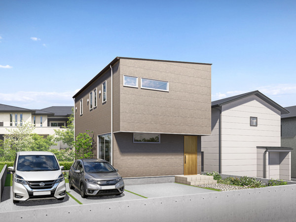 松江市西川津町、新築一戸建ての完成予想図（外観）画像です