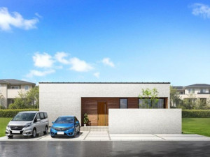出雲市大津町、新築一戸建ての完成予想図（外観）画像です