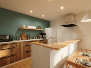 出雲市大津町、新築一戸建ての居間画像です