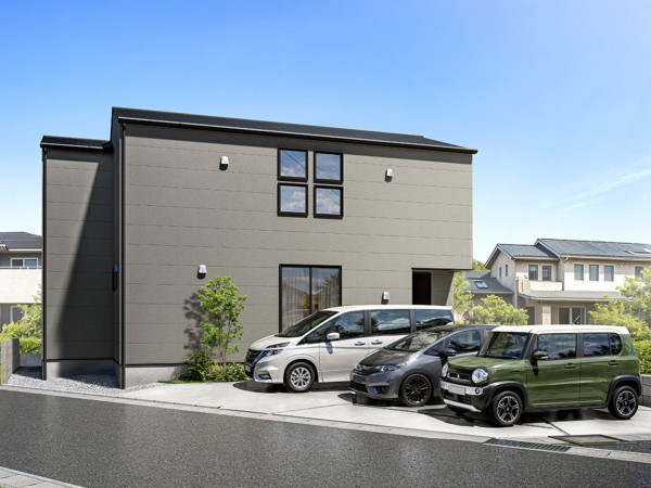 出雲市上塩冶町、新築一戸建ての完成予想図（外観）画像です