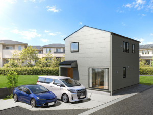 鳥取市湖山町南、新築一戸建ての完成予想図（外観）画像です