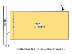 鈴鹿市若松西、土地の間取り画像です