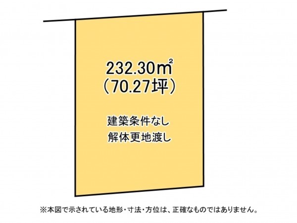 鈴鹿市南玉垣町、土地の間取り画像です