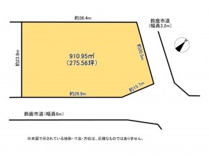 鈴鹿市平野町、土地の間取り画像です