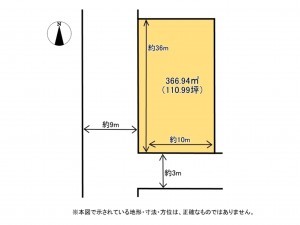 鈴鹿市北長太町、土地の間取り画像です