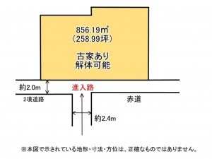 鈴鹿市徳居町、土地の間取り画像です