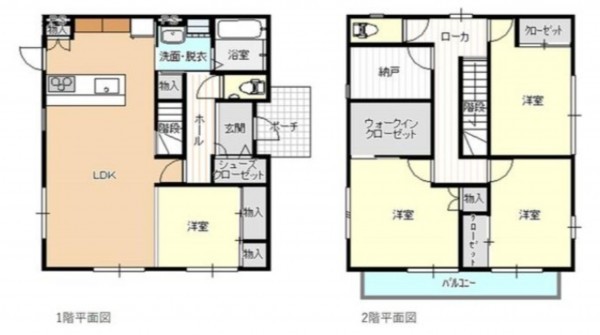 亀山市みずきが丘、中古一戸建ての間取り画像です