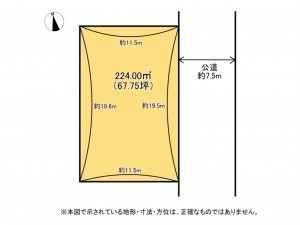 亀山市川崎町、土地の間取り画像です