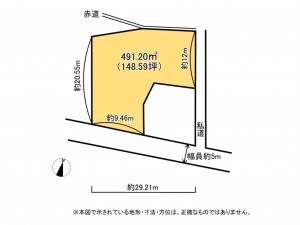 亀山市布気町、土地の間取り画像です