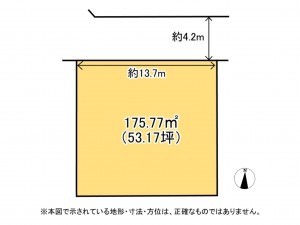 亀山市田村町、土地の間取り画像です