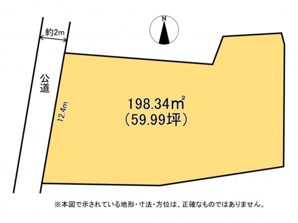 鈴鹿市南若松町、土地の間取り画像です