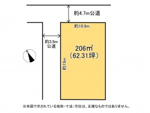 鈴鹿市若松北、土地の間取り画像です