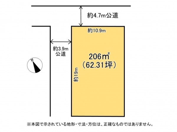 鈴鹿市若松北、土地の間取り画像です