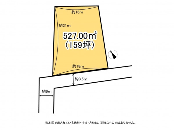 鈴鹿市池田町、土地の間取り画像です