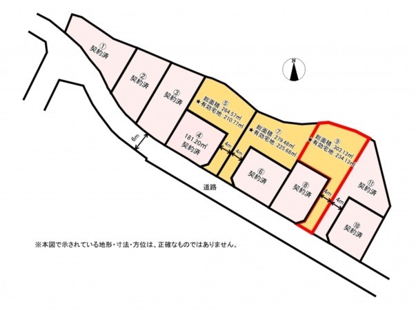 亀山市川合町、土地の間取り画像です