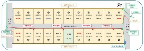 鈴鹿市長太栄町、土地の間取り画像です