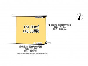 鈴鹿市国府町、土地の間取り画像です
