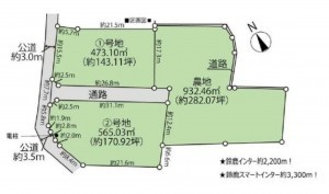 鈴鹿市長澤町、土地の間取り画像です