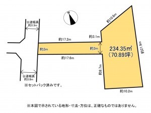 亀山市南野町、土地の間取り画像です