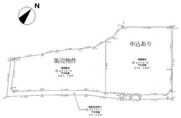 鈴鹿市木田町、土地の間取り画像です