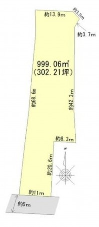 亀山市南野町、土地の間取り画像です