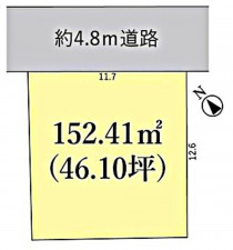 鈴鹿市中旭が丘、土地の間取り画像です