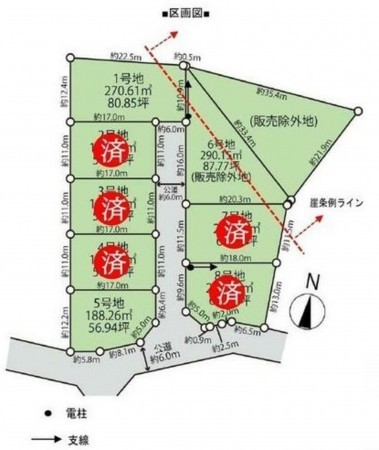亀山市亀田町、土地の間取り画像です