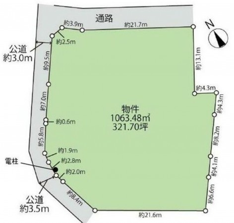 鈴鹿市長澤町、土地の間取り画像です