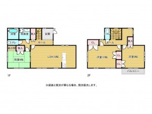 亀山市和田町、中古一戸建ての間取り画像です