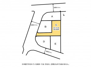 鈴鹿市南玉垣町、土地の間取り画像です