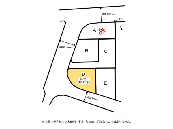 鈴鹿市南玉垣町、土地の間取り画像です
