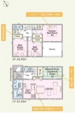 鈴鹿市高岡台、新築一戸建ての間取り画像です