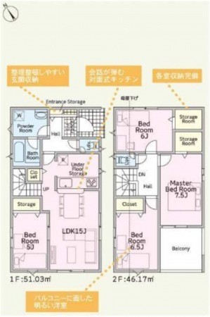 鈴鹿市高岡台、新築一戸建ての間取り画像です