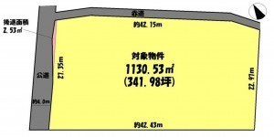鈴鹿市石薬師町、土地の間取り画像です
