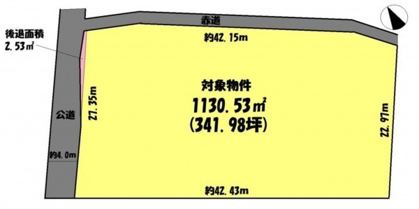 鈴鹿市石薬師町、土地の間取り画像です