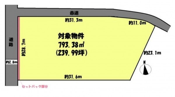 鈴鹿市石薬師町、土地の間取り画像です