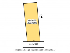 鈴鹿市加佐登、土地の間取り画像です