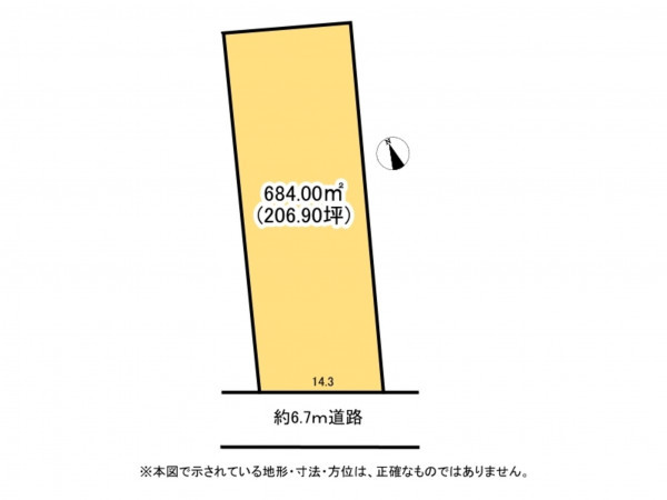 鈴鹿市加佐登、土地の間取り画像です