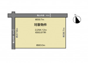 亀山市能褒野町、土地の間取り画像です