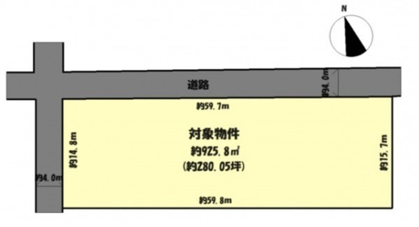 亀山市能褒野町、土地の間取り画像です