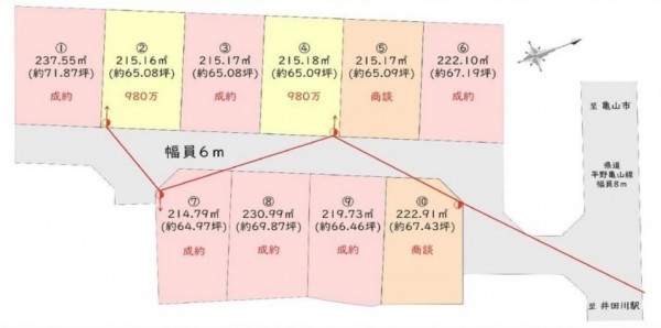 鈴鹿市小田町、土地の間取り画像です