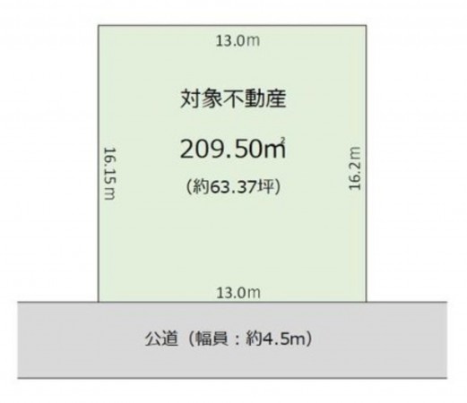 鈴鹿市白子、土地の間取り画像です