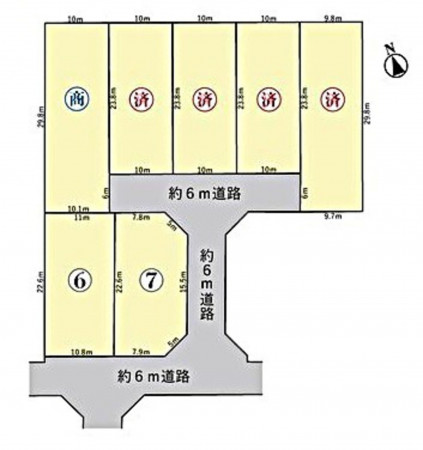 亀山市能褒野町、土地の間取り画像です