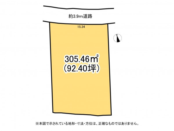 鈴鹿市下箕田、土地の間取り画像です