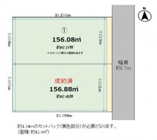 鈴鹿市十宮、土地の間取り画像です